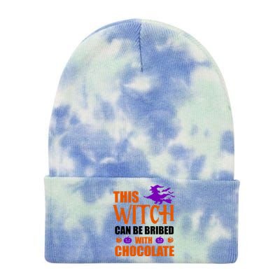 This Witch Can Be Bribed With Chocolate Tie Dye 12in Knit Beanie