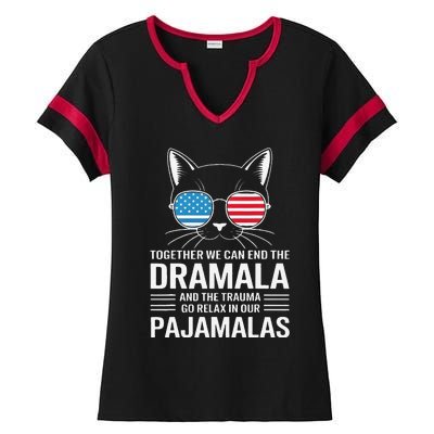 Together We Can End The Dramala And The Trauma And Go Relax Ladies Halftime Notch Neck Tee