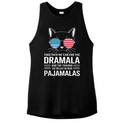 Together We Can End The Dramala And The Trauma And Go Relax Ladies PosiCharge Tri-Blend Wicking Tank