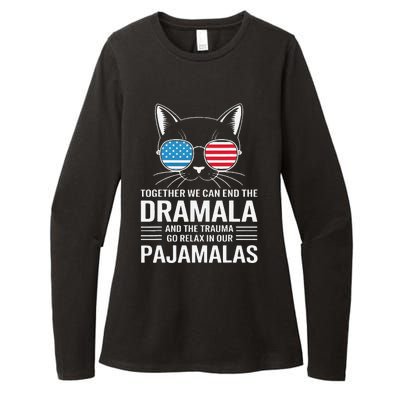 Together We Can End The Dramala And The Trauma And Go Relax Womens CVC Long Sleeve Shirt