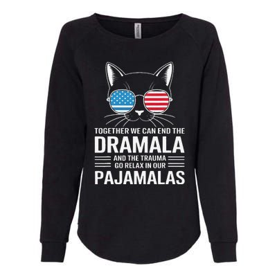 Together We Can End The Dramala And The Trauma And Go Relax Womens California Wash Sweatshirt