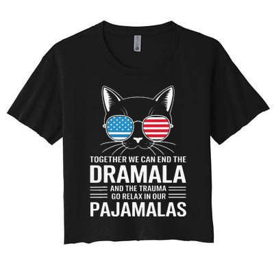 Together We Can End The Dramala And The Trauma And Go Relax Women's Crop Top Tee