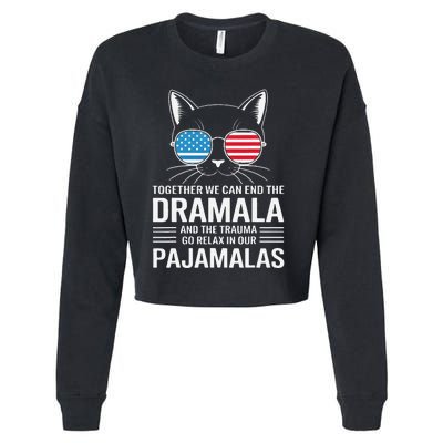 Together We Can End The Dramala And The Trauma And Go Relax Cropped Pullover Crew