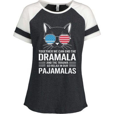 Together We Can End The Dramala And The Trauma And Go Relax Enza Ladies Jersey Colorblock Tee