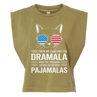 Together We Can End The Dramala And The Trauma And Go Relax Garment-Dyed Women's Muscle Tee