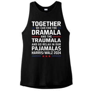 Together We Can End The Dramala And The Traumala Ladies PosiCharge Tri-Blend Wicking Tank