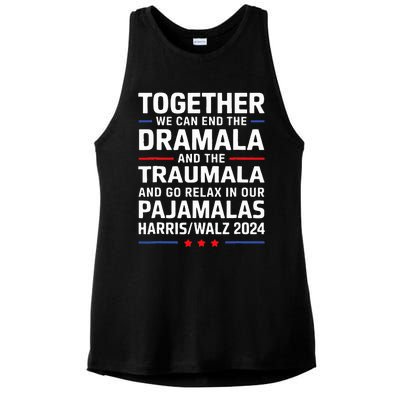 Together We Can End The Dramala And The Traumala Ladies PosiCharge Tri-Blend Wicking Tank