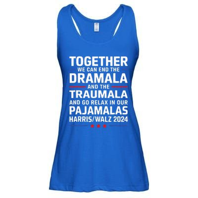 Together We Can End The Dramala And The Traumala Ladies Essential Flowy Tank