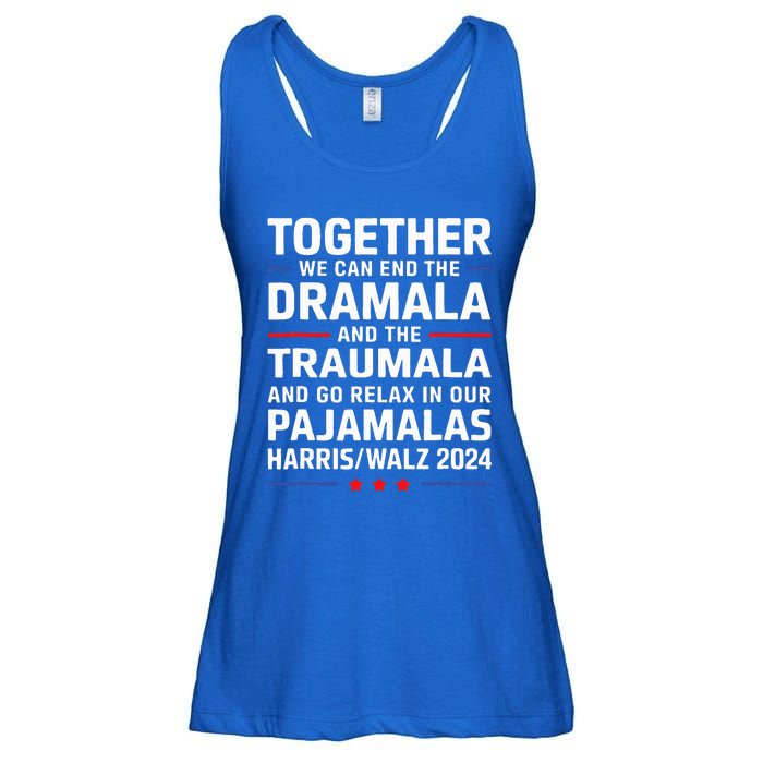 Together We Can End The Dramala And The Traumala Ladies Essential Flowy Tank