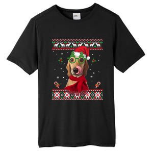 Treeing Walker Coonhound Dog Santa Hat Xmas Ugly Christmas Cute Gift Tall Fusion ChromaSoft Performance T-Shirt