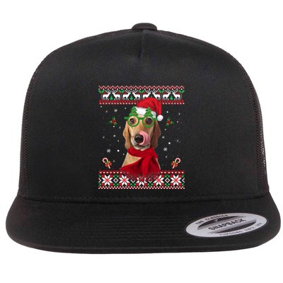 Treeing Walker Coonhound Dog Santa Hat Xmas Ugly Christmas Cute Gift Flatbill Hat