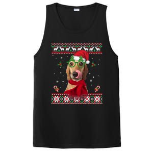 Treeing Walker Coonhound Dog Santa Hat Xmas Ugly Christmas Cute Gift PosiCharge Competitor Tank