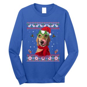 Treeing Walker Coonhound Dog Santa Hat Xmas Ugly Christmas Cute Gift Long Sleeve Shirt