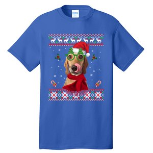 Treeing Walker Coonhound Dog Santa Hat Xmas Ugly Christmas Cute Gift Tall T-Shirt