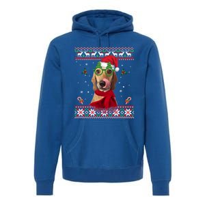 Treeing Walker Coonhound Dog Santa Hat Xmas Ugly Christmas Cute Gift Premium Hoodie