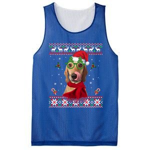 Treeing Walker Coonhound Dog Santa Hat Xmas Ugly Christmas Cute Gift Mesh Reversible Basketball Jersey Tank