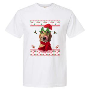 Treeing Walker Coonhound Dog Santa Hat Xmas Ugly Christmas Cute Gift Garment-Dyed Heavyweight T-Shirt