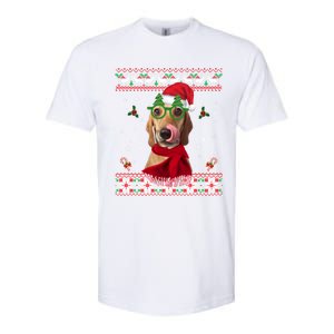 Treeing Walker Coonhound Dog Santa Hat Xmas Ugly Christmas Cute Gift Softstyle CVC T-Shirt