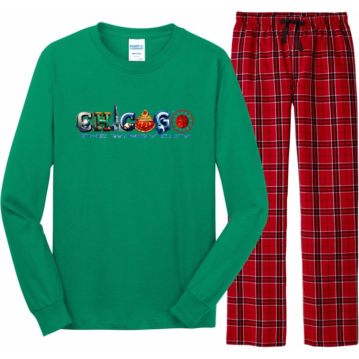 The Windy City A Chicago Sporting Team Fan A Fun Chicagoan Long Sleeve Pajama Set