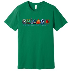 The Windy City A Chicago Sporting Team Fan A Fun Chicagoan Premium T-Shirt