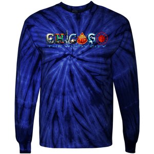 The Windy City A Chicago Sporting Team Fan A Fun Chicagoan Tie-Dye Long Sleeve Shirt