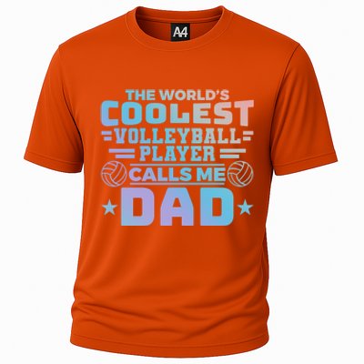 The Worlds Coolest Volleyball Player Calls Me Dad Gift Cooling Performance Crew T-Shirt