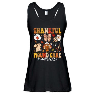 Thankful Wound Care Nurse Thanksgiving Fall Autumn Nurse Ladies Essential Flowy Tank