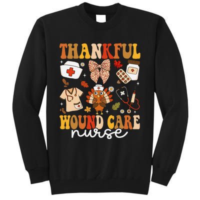 Thankful Wound Care Nurse Thanksgiving Fall Autumn Nurse Tall Sweatshirt