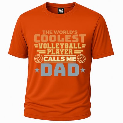 The Worlds Coolest Volleyball Player Calls Me Dad Gift Cooling Performance Crew T-Shirt