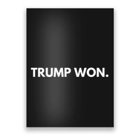 Trump Won Conservative Party Supporter Poster