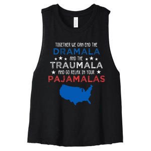 Together We Can End The Dramala And The Traumala Women's Racerback Cropped Tank