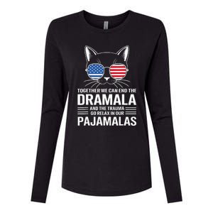 Together We Can End The Dramala And The Traumala Womens Cotton Relaxed Long Sleeve T-Shirt