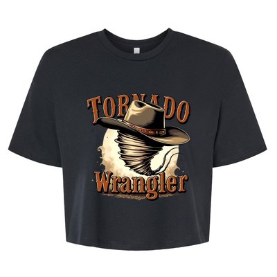 Tornado Wrangler Cowboy Wrangler Bella+Canvas Jersey Crop Tee