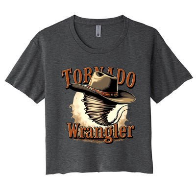 Tornado Wrangler Cowboy Wrangler Women's Crop Top Tee