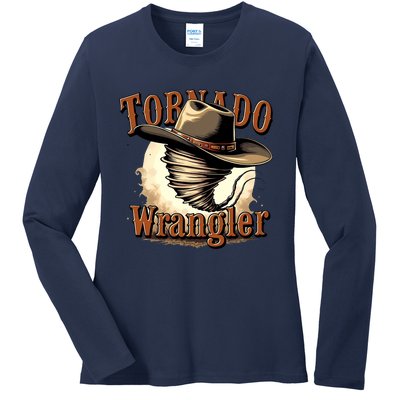 Tornado Wrangler Cowboy Wrangler Ladies Long Sleeve Shirt