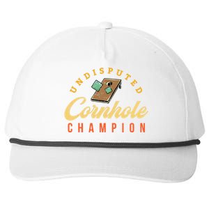 Tournament Win Cornhole Champion Corn Hole Champ Toss Game Snapback Five-Panel Rope Hat