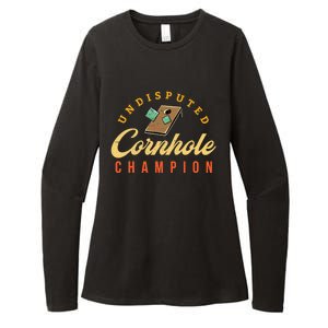 Tournament Win Cornhole Champion Corn Hole Champ Toss Game Womens CVC Long Sleeve Shirt