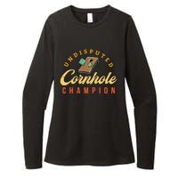 Tournament Win Cornhole Champion Corn Hole Champ Toss Game Womens CVC Long Sleeve Shirt