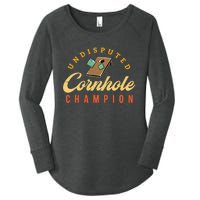 Tournament Win Cornhole Champion Corn Hole Champ Toss Game Women's Perfect Tri Tunic Long Sleeve Shirt