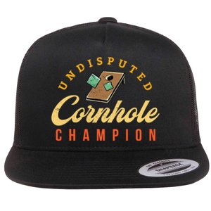 Tournament Win Cornhole Champion Corn Hole Champ Toss Game Flat Bill Trucker Hat