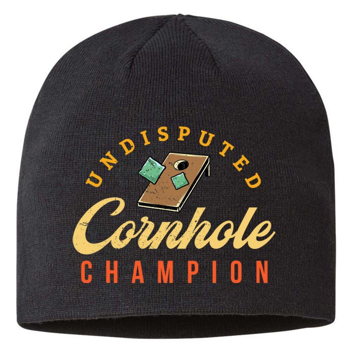 Tournament Win Cornhole Champion Corn Hole Champ Toss Game Sustainable Beanie