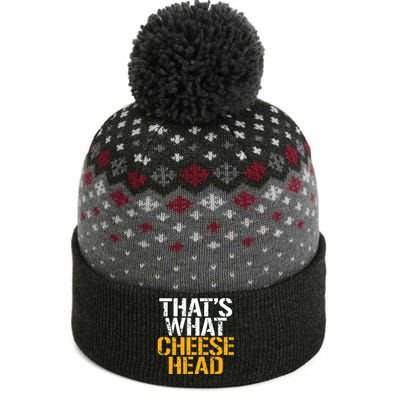 Thats What Cheese Head Packers The Baniff Cuffed Pom Beanie