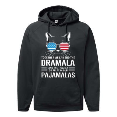 Together We Can End The Dramala And The Trauma And Go Relax Performance Fleece Hoodie