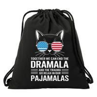 Together We Can End The Dramala And The Trauma And Go Relax Drawstring Bag