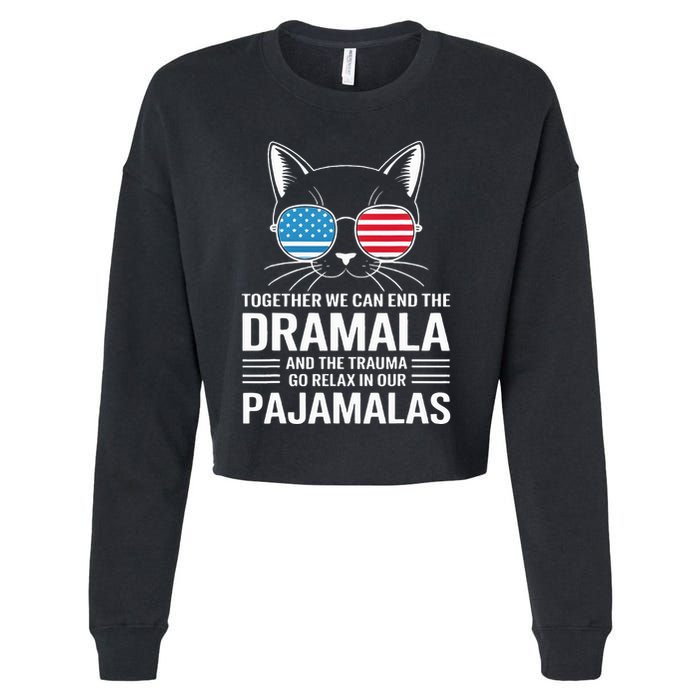 Together We Can End The Dramala And The Trauma And Go Relax Cropped Pullover Crew