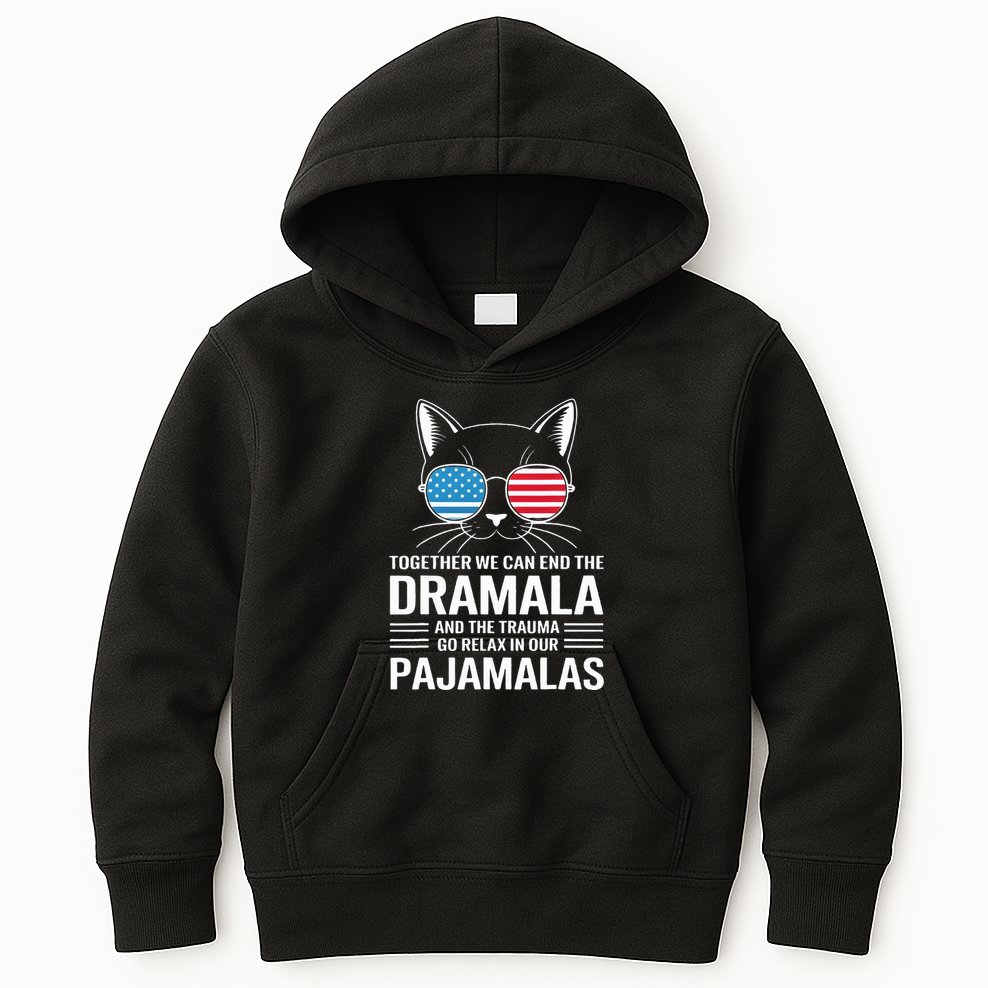Together We Can End The Dramala And The Trauma And Go Relax Kids Hoodie