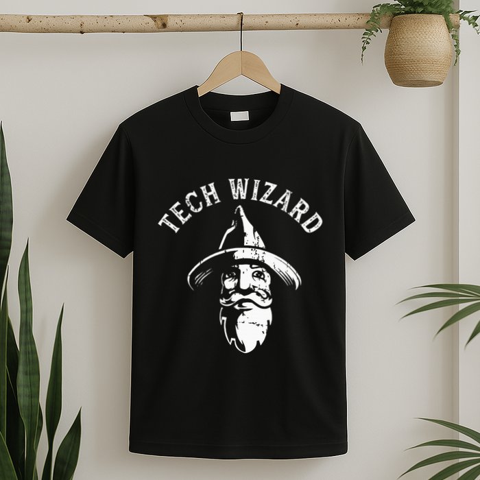 Tech Wizard Cool Technology I.T. Computer Whiz Techie Geek T-Shirt