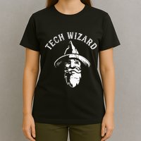 Tech Wizard Cool Technology I.T. Computer Whiz Techie Geek T-Shirt