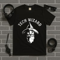 Tech Wizard Cool Technology I.T. Computer Whiz Techie Geek T-Shirt