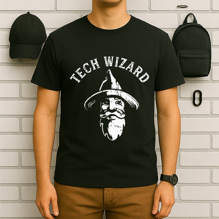 Tech Wizard Cool Technology I.T. Computer Whiz Techie Geek T-Shirt